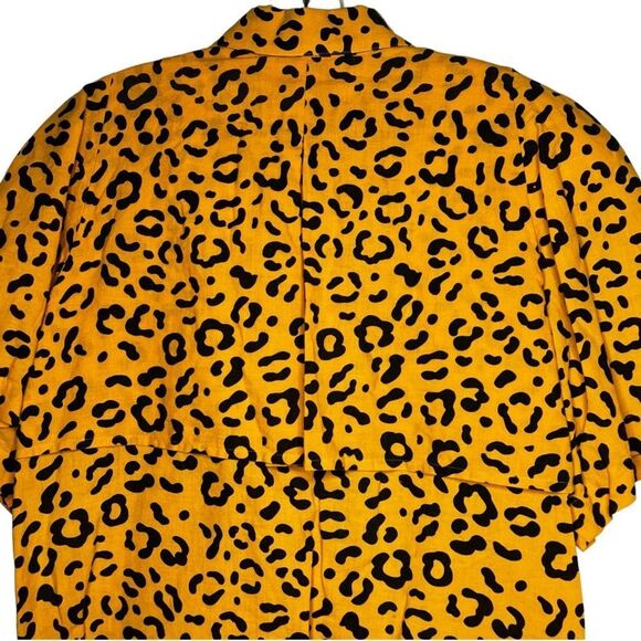 Vintage Lloyd Williams Animal Print Linen Blend Shirt - Picture 4 of 7